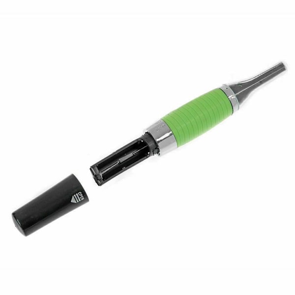 Ergonomisk ansiktshårstrimmer, mångsidigt personligt groomingkit med självslipande blad för jämn, exakt trimning, grön halkfri gummi
