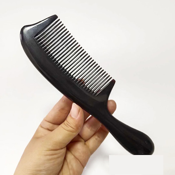Handgjord, Antistatisk Kam, Släta och Runda Tänder, Ergonomiskt Designad för Bekvämt Grepp, Unik Korrugerad Design, 2-pack om 8 Tum