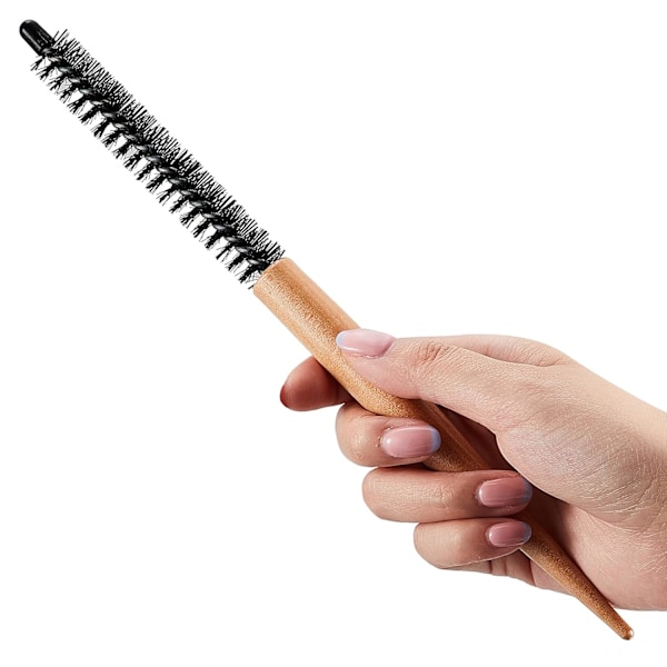 Stilfull Mini Rund Quiff Borste För Hårstyling, Kvalitetsmaterial Mini Rullborste För Att Skydda Håret Och Reducera Friss (10 Tum/25,5 Cm)
