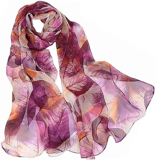 Women's Shawl Lightweight Shawl Elegant Floral Pattern Sheer Shawl Shawl Wraps, Purple
