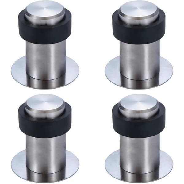 Selvklebende gulvdørstopper 6 cm dørstopper i rustfritt stål (pakke med 4) - 6 cm