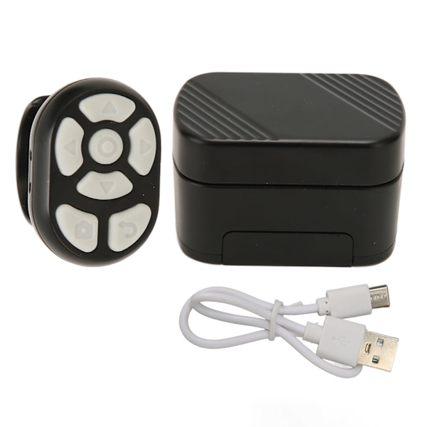 Scrollring Trådlös Fjärrkontroll Sida Vändare för Iphone för IOS Tablet för IOS för Android Svart