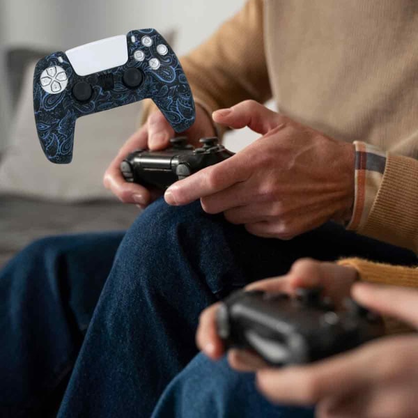 PS5 handtag kamouflage silikonskal Playstation 5 handtag skyddsskal målat vattentryck flera alternativ