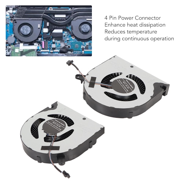 CPU GPU Kylfläkt Ersättning Laptop Intern Kylfläkt för Dell G3 3590 G5 SE 15 5500 5505 G3 3500 P89F