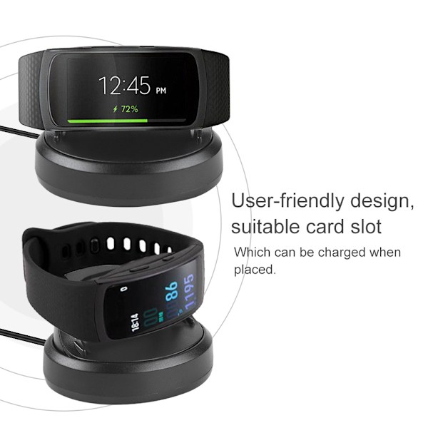 USB Magnetisk Laddningsdocka för Samsung Gear Fit2 Smartklocka SM-R360