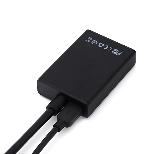 1080P HD VGA till HDMI Audio Video Kabel Adapter Konverterare med USB-Kabel För PC Dator