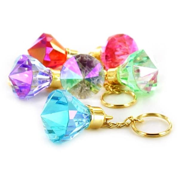 Nøglering Diamant Gennemsigtig Transparent transparent