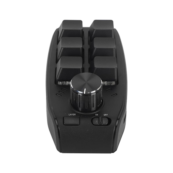 Mini Keypad 6 Tangenter 1 Vred Röd Brytare Mekanisk Plug and Play Programmerbar Keypad för Spel Kontor Media