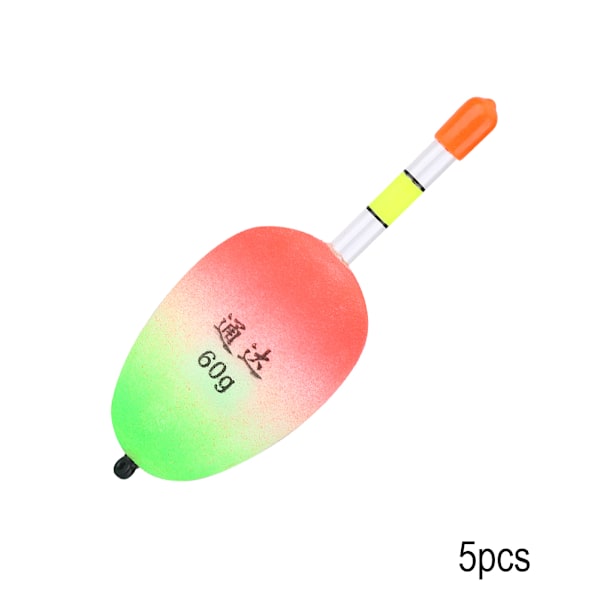 5 st Flytande EVA Fiske Flöten Bobbers Set Fiske Tillbehör för Havsfiske (60g)