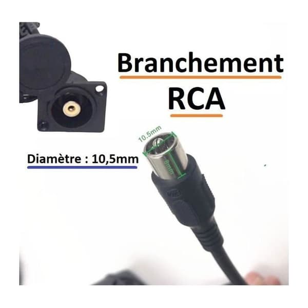 36V elsykkellader RCA 42V lader for 36V batteri [RCA-tilkobling KONTROLLER FØR KJØP]
