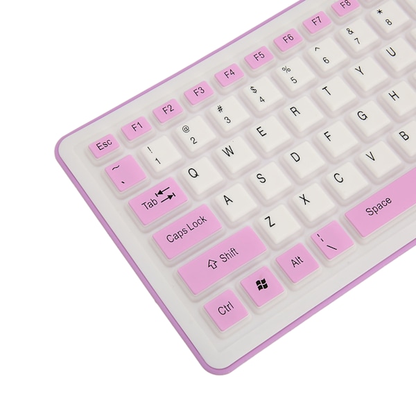 Silikon Tangentbord 107 Tangenter 2.4G Trådlöst USB Vikbart Vattentätt Dammtätt Två Färger Tyst Tangentbord för PC Laptop
