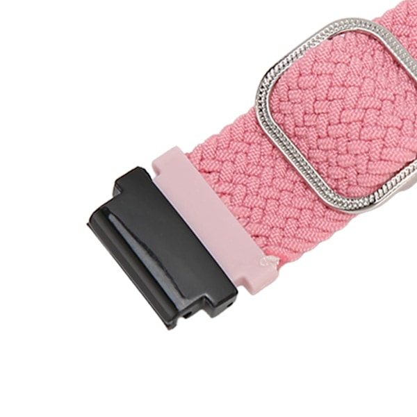 Klokkebånd vevd nylon størrelse justerbar klokkebånd klokkestropp for Garmin Fenix 7S 6S 5S rosa