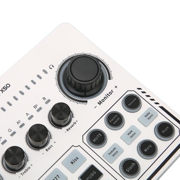 X50 Live Ljudkort 12 Uppvärmningsljudeffekter One Touch Mute USB Externt Ljudkort för Live-sändning
