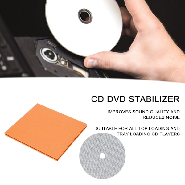 CD DVD Stabilisator Kolfiber 0.2mm Tuning Matta Skivstabilisator för Toppmatad Spelare Vit