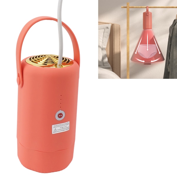 Portable Dryer Home Small Dryer Orange Portable Clothes Dryer for Home and Traveling EU Plug 220V 400W