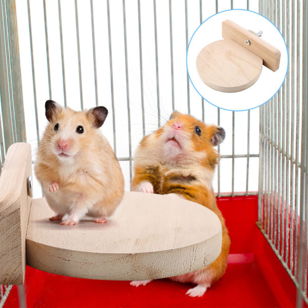Liten kjæledyr hamster heltre springbrett leketøy tre hoppende klatreplattform leke for bur
