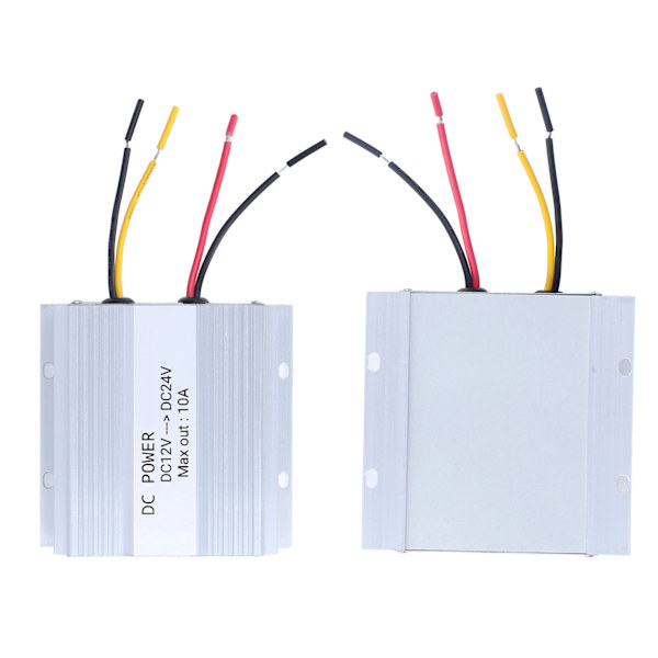 DC 12V till 24V Bil Booster Aluminiumlegering DC 12V till 24V Säker Stabil 10A 240W DC Ström Booster för Bil Buss LCD