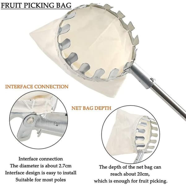 Fruit picker, fruit protection net, fruit net, peach, pear, apple picker, 16 cm fruit picking bag