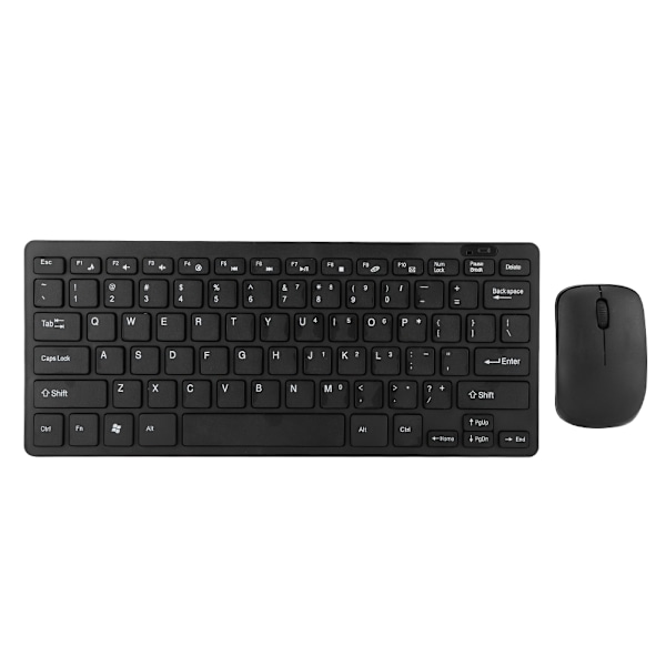 för HK-03 2.4G Mini Trådlöst Tangentbord och Optisk Mus Set för Stationär Dator Laptop Smart TV Svart