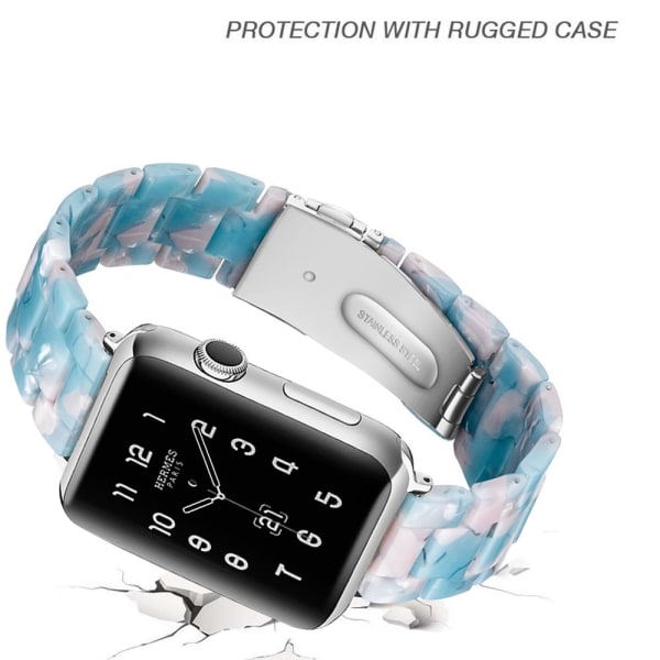 Kompatibel med Apple Watch Strap 38-40 mm / 42-44 mm Series 5/4/3/2/1, slankt resin-armbåndsudskiftningstilbehør til urbånd 38-40mm sky blue