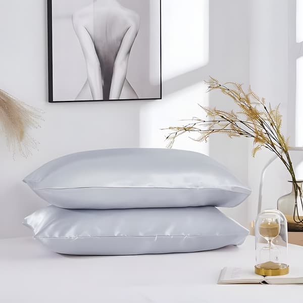 Satinörngott - Örngott - 50 x 66cm - 2-pack Light grey gray