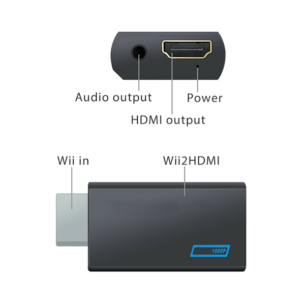 High Definition Multimedia Interface Adapter Konverter High Definition Multimedia Interface Videokonverter med 3,5 mm Jack och High Definition