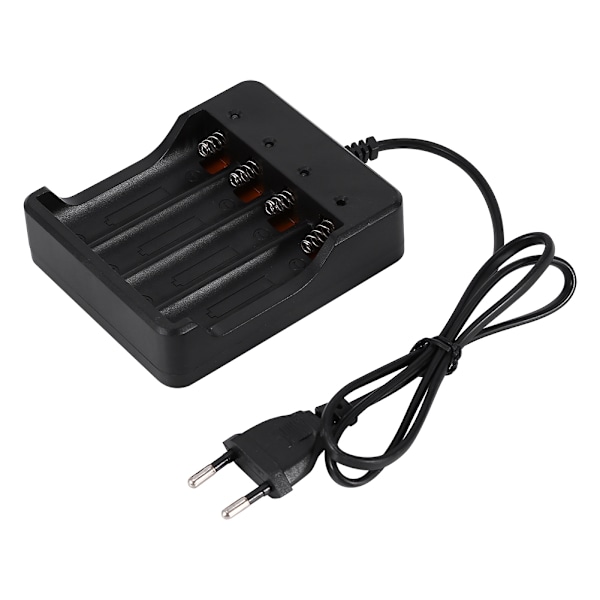 4 Fack Batteriladdare För 18650 Litium Uppladdningsbart Batteri EU-kontakt