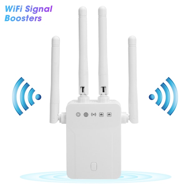 2.4GHz 300Mbps Trådlös Repeater 4 Externa Antenner WiFi Räckviddsförlängare ZF-3Z06 100-240V