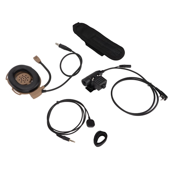 Militärhjälm Headset Motorcykelhörlurar med U94 PTT Fingermikrofon för Icom V8 V80 V82