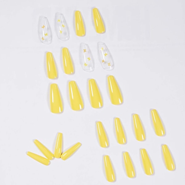 Återanvändbart Nagelkit, Genomskinliga Lösnaglar Med Mandelformad Press On-design, Perfekt För DIY Nagelkonst Hemma Och Speciella Evenemang Som Bröllop, Baler,