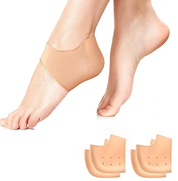 Hælpuder i silikone beige 2 par