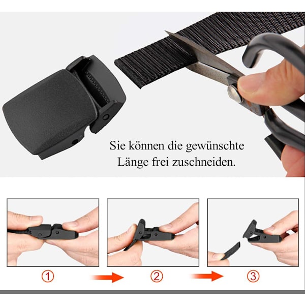 2PCS canvasbälte för män