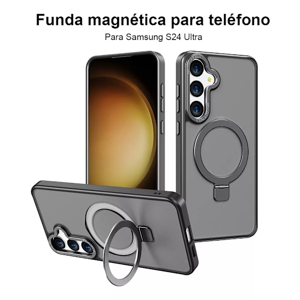 Magnetiskt Skal För S24 Ultra + Skärmskydd + Kameraskydd