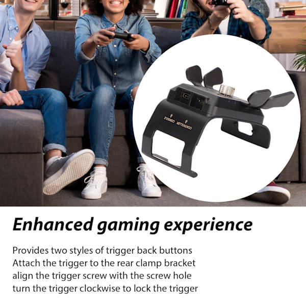 Bakre Knapp Kontroller Adapter Stabila Kontrollertillbehör med Silikonplatta för Xbox One S