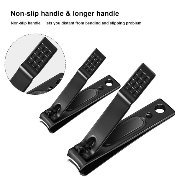 Nagelvård av salongskvalitet, hållbara nagelklippare och tånagelklippare i rostfritt stål, ergonomiskt utformade för enkel trimning, 12 delar