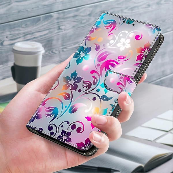 Wallet Case for Samsung Galaxy A16 5G 4G with Stand and Pattern Print in PU Leather Craft Flowers