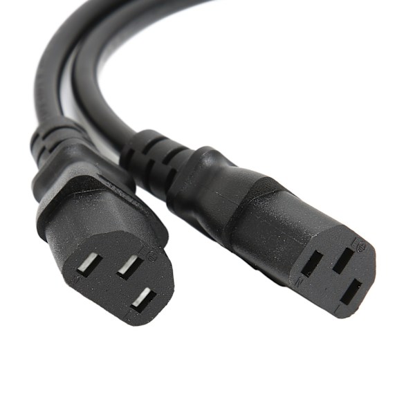 IEC320 C14 till 2 X C13 Hona Y Splitter Strömkablar 1 in 2 Ut 2500W 10A 250V Strömförlängningskabel för LCD-skärmar