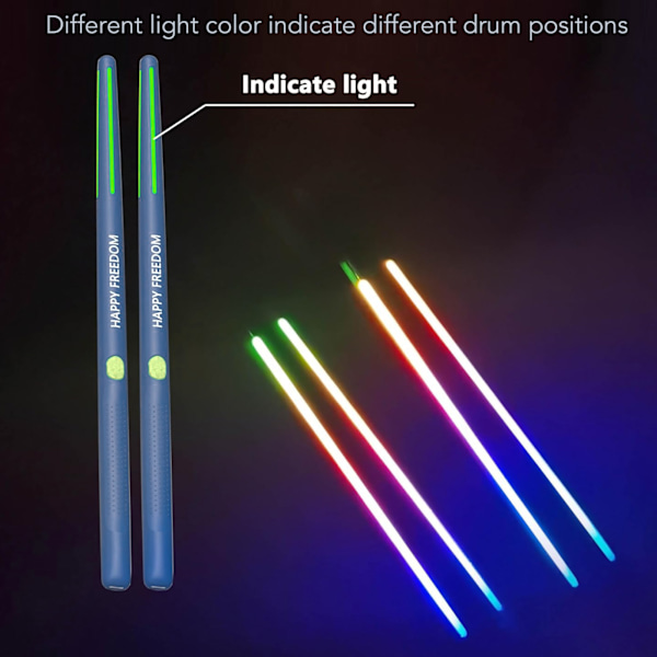 Elektriskt Lufttrumset 3D Rörelsesensor Bärbart RGB Virtuellt Trumset med Trumpinnar 8 Ljud Bluetooth för Vuxna Barn