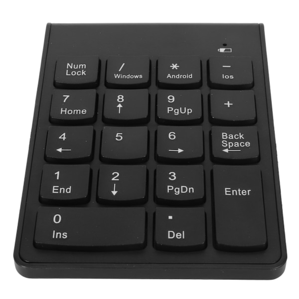 Trådlösa Bluetooth-numeriska tangentbord 18 U-formade tangenter 10 m anslutningsavstånd Lågt brus Mini numerisk tangentbord för bärbar dator PC