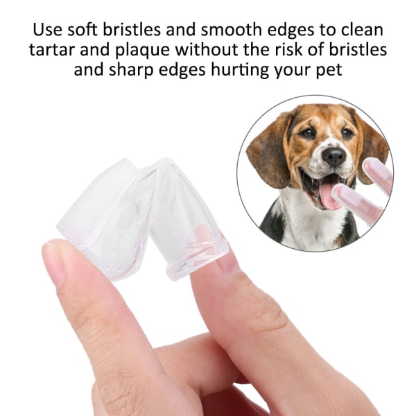 10st Mjuk Finger Tandborste Husdjur Hund Oral Tandrengöring Tandvårdsborste