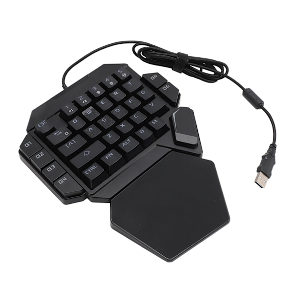 Enhands RGB Mekaniskt Gamingtangentbord 35 Tangenter RGB Bakgrundsbelysning Blå Brytare Mini Gaming Keypad med Handledsstöd för PC Gamer