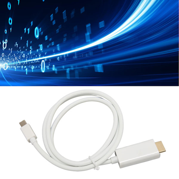 Mini DisplayPort till HD Multimedia Interface Adapter Professionell Hane till Hane Mini DisplayPort Adapterkabel för Monitor Projektor Vit 3m/9.8ft