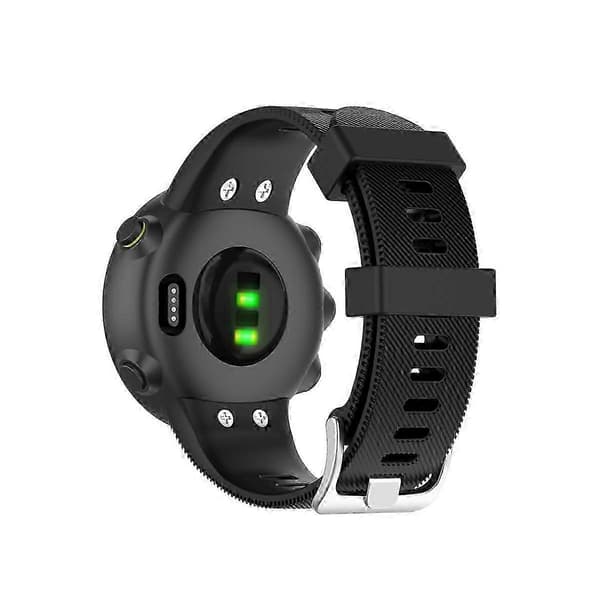For Garmin Forerunner 45 / 45s Smartklokke Armbånd Silikon Klokkefutter Erstatningsarmbånd [DB] Black