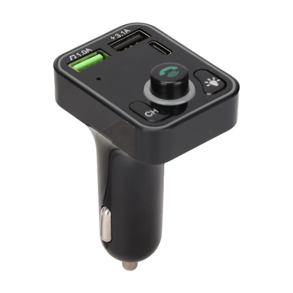 Billaddare Mini Billaddaradapter Stöder USB-minneskort BT med LED-skärm DC12V