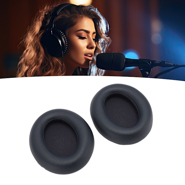 Ersättningsöronkuddar för hörlurar, proteinläder, öronkuddar för Anker Soundcore Life Q30 Q35 Q30 BT Q35 BT Headset, mörkblå