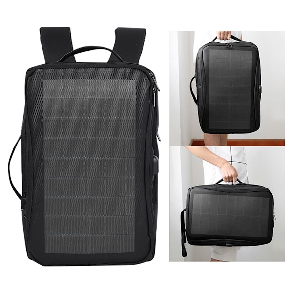 Haweel Universell Laptop Tablet Ryggsäck Solcell USB Laddningsport Högskola Skolväska
