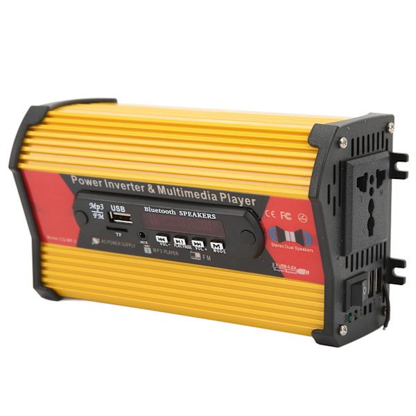 Solkraftsystem Strömriktare med MP3 Multimediaspelare 30A Solcellsladdningsregulator 18W Monokristallin Solpanel 12V till 230V