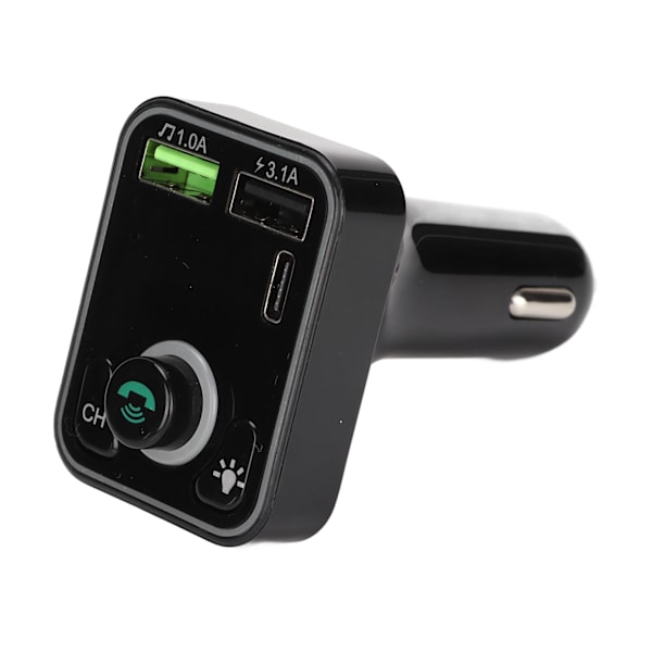 Billaddare Mini Billaddaradapter Stöder USB-minneskort BT med LED-skärm DC12V