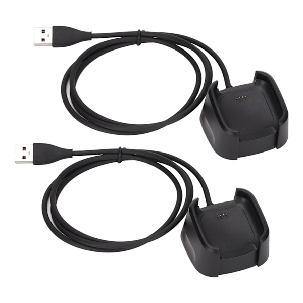 2 st Laddare USB Laddningskabel Dockningsstation för Fitbit Versa 2 Hälso- och Fitness Smartwatch