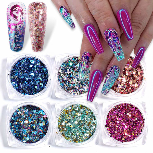 Holografiska Havssnäckskivor, 3D Nagelberlock, Miljövänliga Material, Flera Användningsområden För Hantverk, Säker Giftfri Miljövänlig, Lätt Att